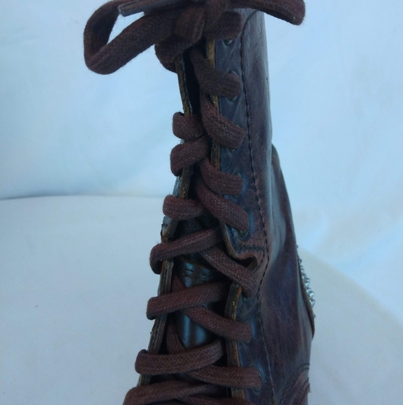 Steve Madden Brown Leather Studded Boots - Picture 3 of 13